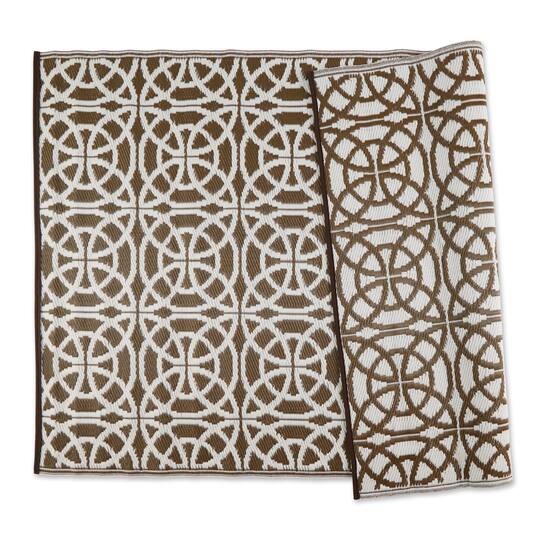 DII® Dark Brown Infinity Circle Outdoor Rug, 4ft. x 6ft.